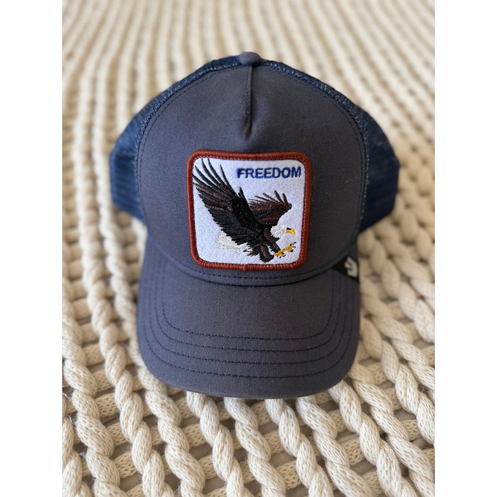 Goorin Bros Freedom Eagle Trucker Hat One Size Blue Mesh Snapback Americana